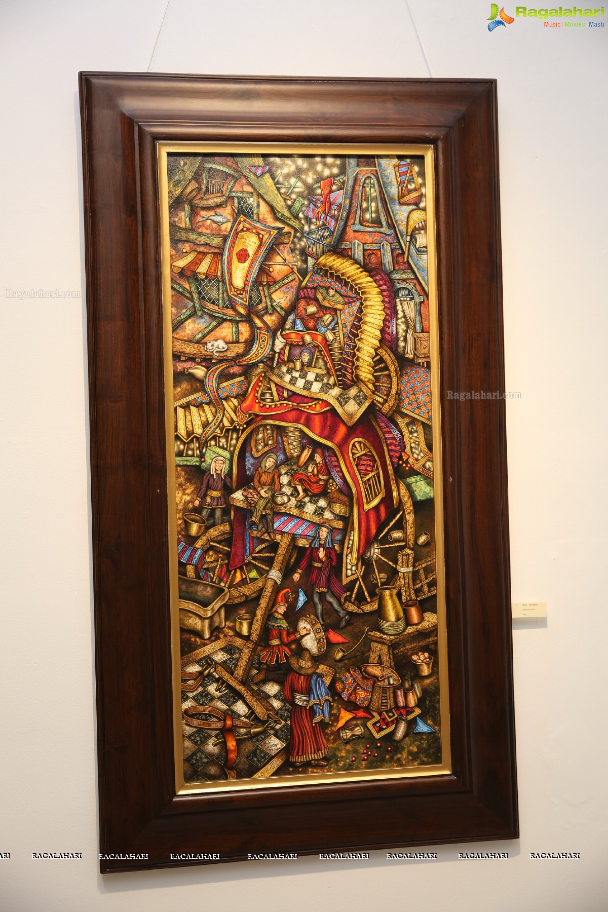 Milburn Cherian Showcasing the Artwork at State Art gallery, Hyderabad
