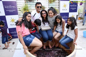 Novotel Hyderabad Airport's Grape Stomping & Cake Mixing