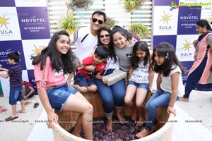 Novotel Hyderabad Airport's Grape Stomping & Cake Mixing