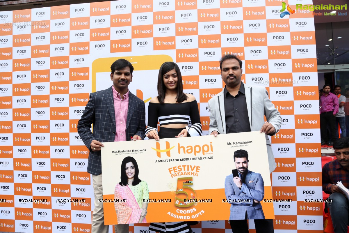 Happi Mobiles Banjara Hills store inaugurated by Rashmika Mandanna