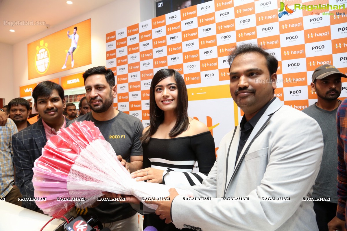 Happi Mobiles Banjara Hills store inaugurated by Rashmika Mandanna