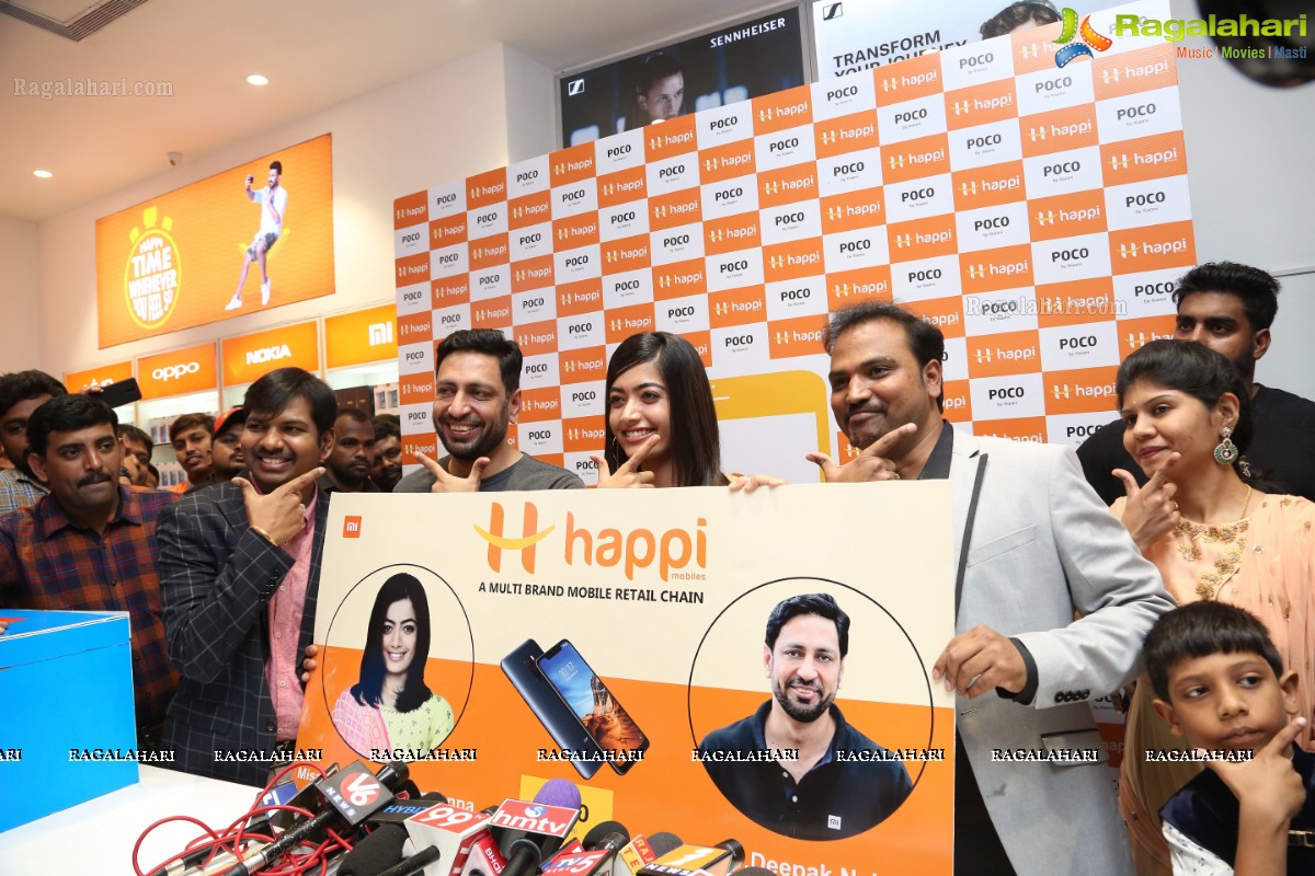 Happi Mobiles Banjara Hills store inaugurated by Rashmika Mandanna