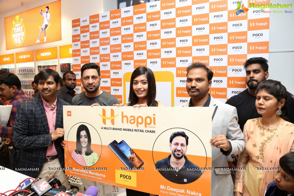 Happi Mobiles Banjara Hills store inaugurated by Rashmika Mandanna