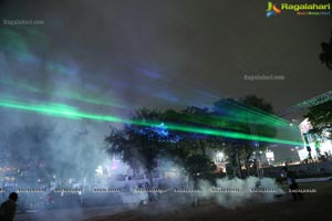 Bathukamma Festival Laser Show at Tank Bund