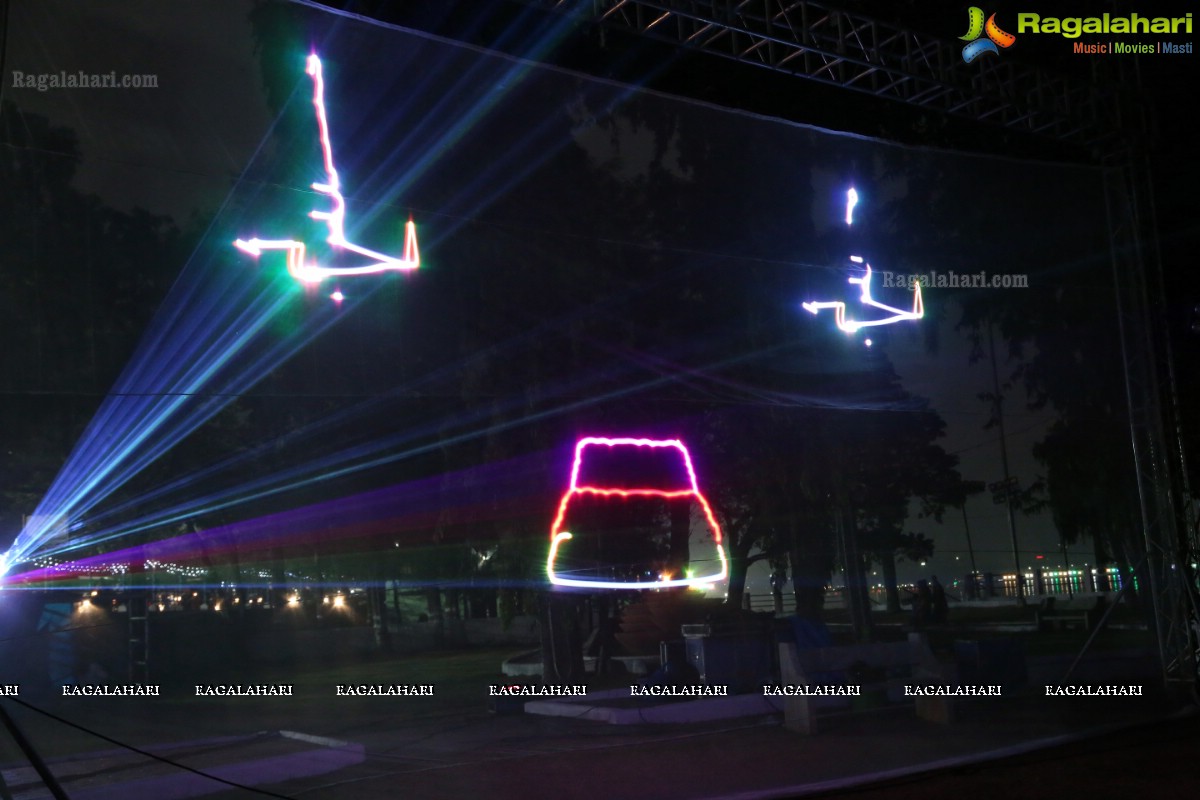 Bathukamma Festival Laser Show at Tank Bund by Telangana Tourism