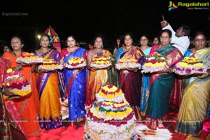 Bathukamma Festival Laser Show at Tank Bund