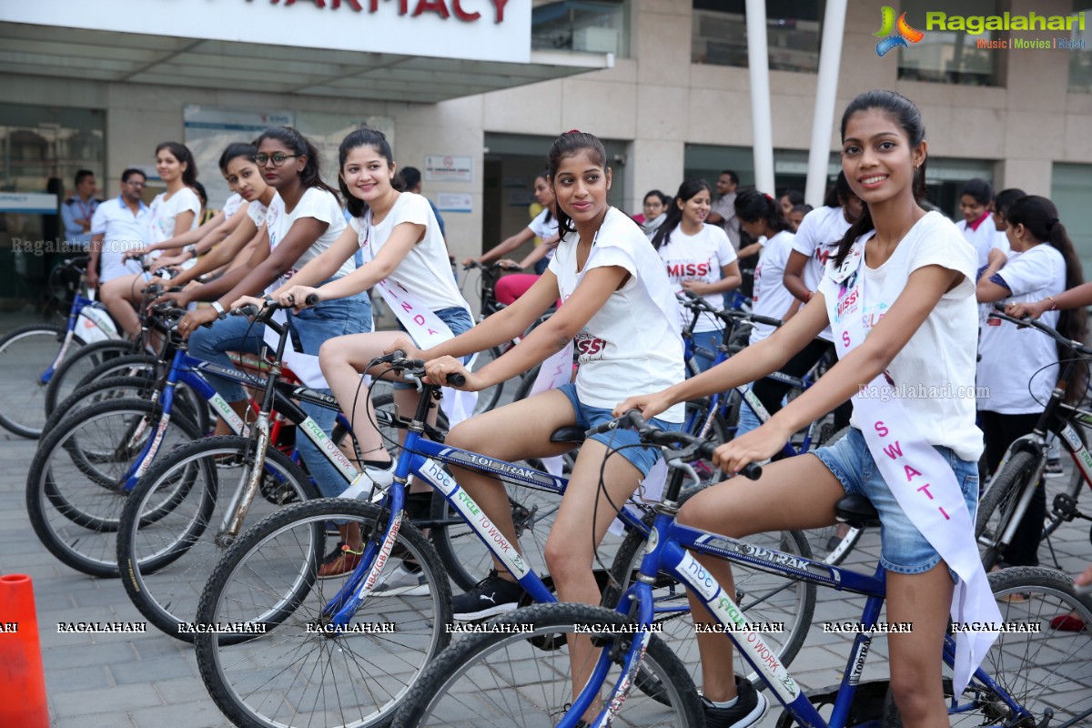 Green Ride - Cycle Ride By Miss Hyderabad Finalists to Promote Green Initiative