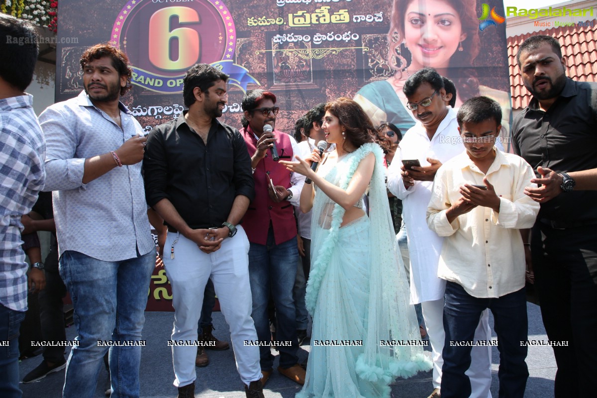 Heroine Pranitha Subhash & Naini Narshimha Reddy Launch Videms Silks @ Vanasthalipuram, Hyderabad