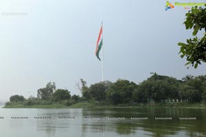 Bathukamma on Water in the Hussain Sagar