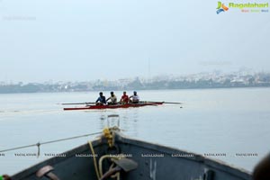 Bathukamma on Water in the Hussain Sagar