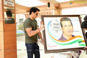 Sameer khan Along with Dr. Neelima Arya Met Sonu Sood