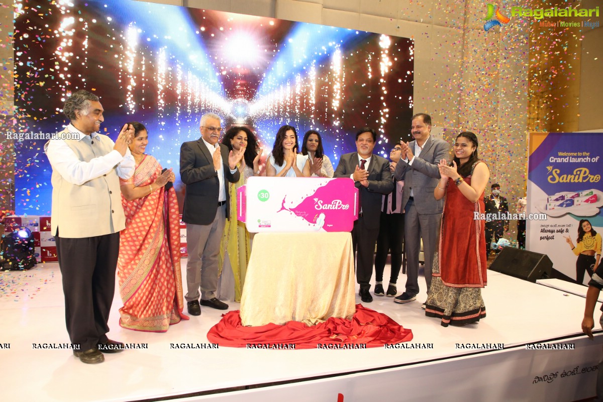 Sanipro Sanitary Napkins Launch by Rashmika Mandanna at Westin Hotel