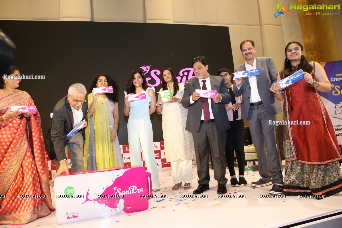 Sanipro Sanitary Napkins Launch by Rashmika Mandanna at Westin Hotel