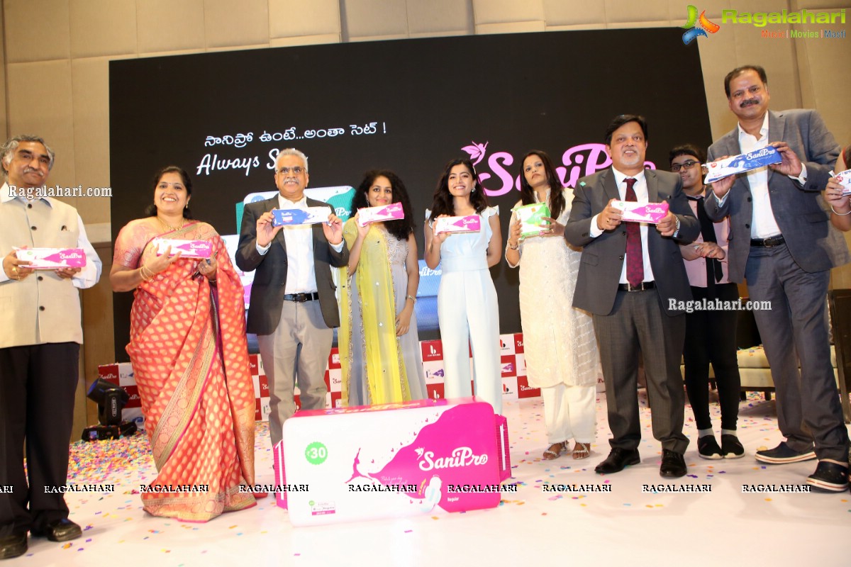 Sanipro Sanitary Napkins Launch by Rashmika Mandanna at Westin Hotel