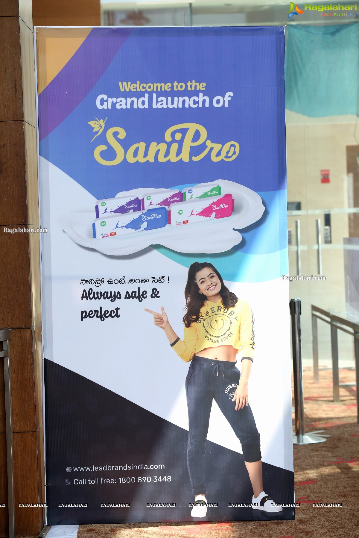 Sanipro Sanitary Napkins Launch by Rashmika Mandanna at Westin Hotel