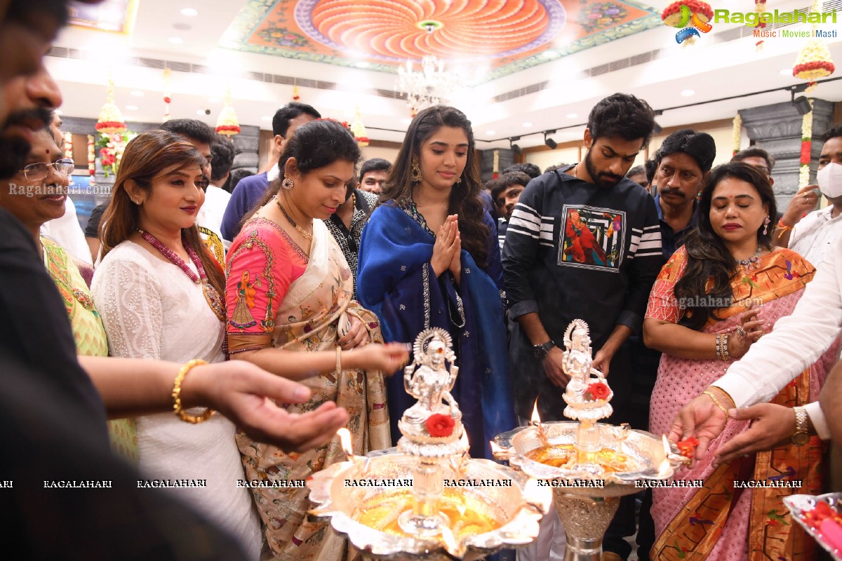 Krithi Shetty and Panja Vaishnav Tej at Gajuwaka KLM Shopping Mall Opening, Visakhapatnam