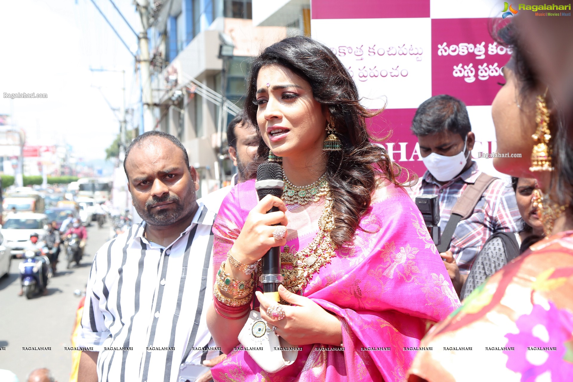 Shriya Saran, Faria Abdullah and Rashi Singh at Mugdha Store Opening at Vijayawada