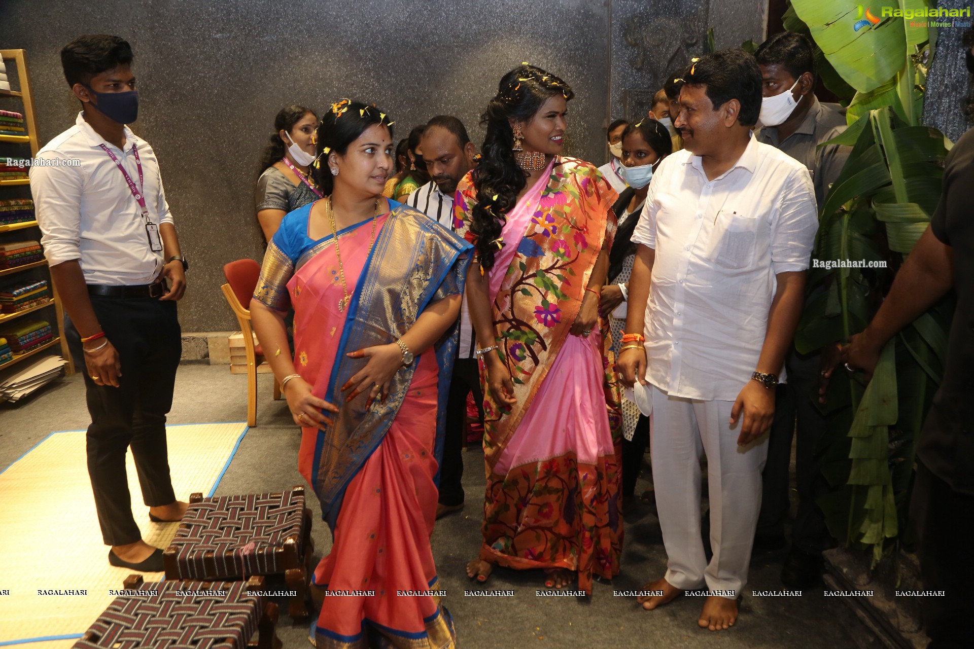 Shriya Saran, Faria Abdullah and Rashi Singh at Mugdha Store Opening at Vijayawada