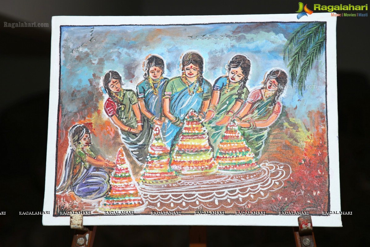 State Gallery of Art Bathukamma Painting Exhibition & Celebrations