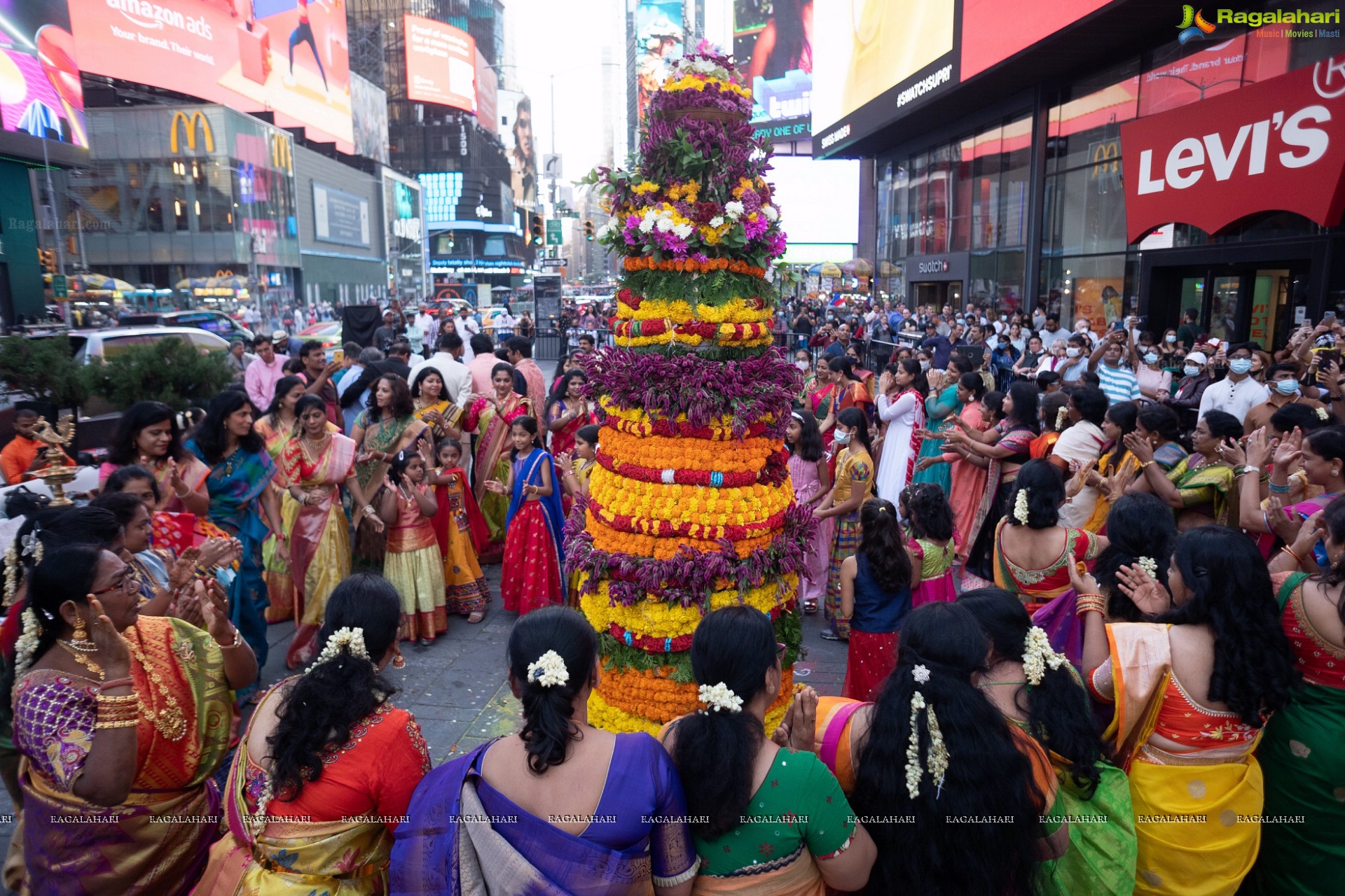 TANA Bathukamma Celebrations at New York Times Square