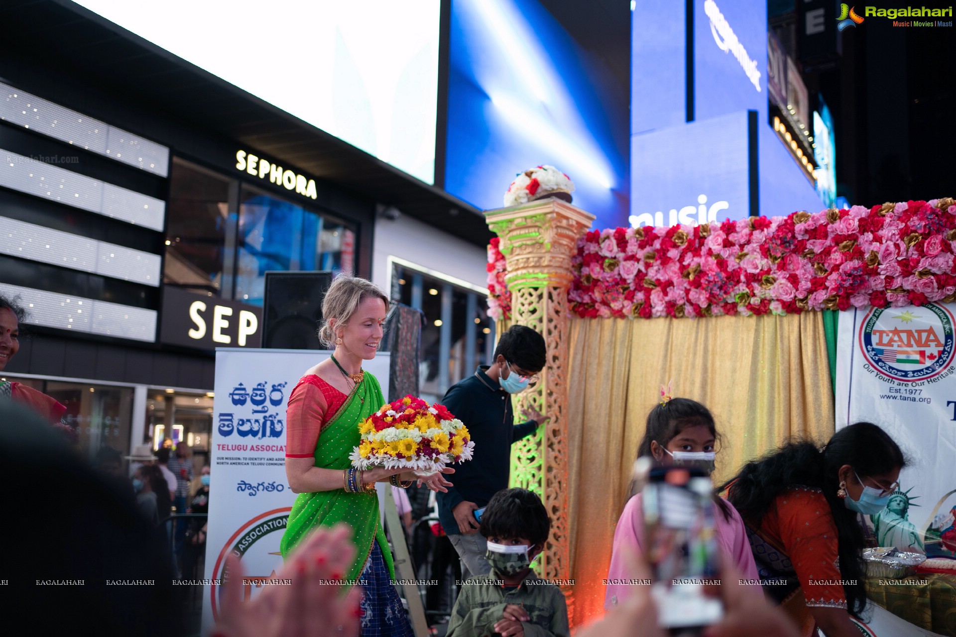 TANA Bathukamma Celebrations at New York Times Square