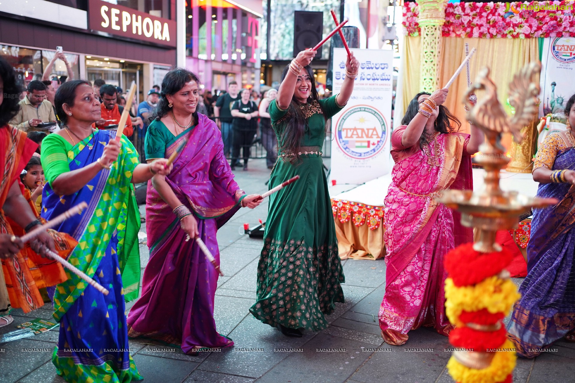 TANA Bathukamma Celebrations at New York Times Square