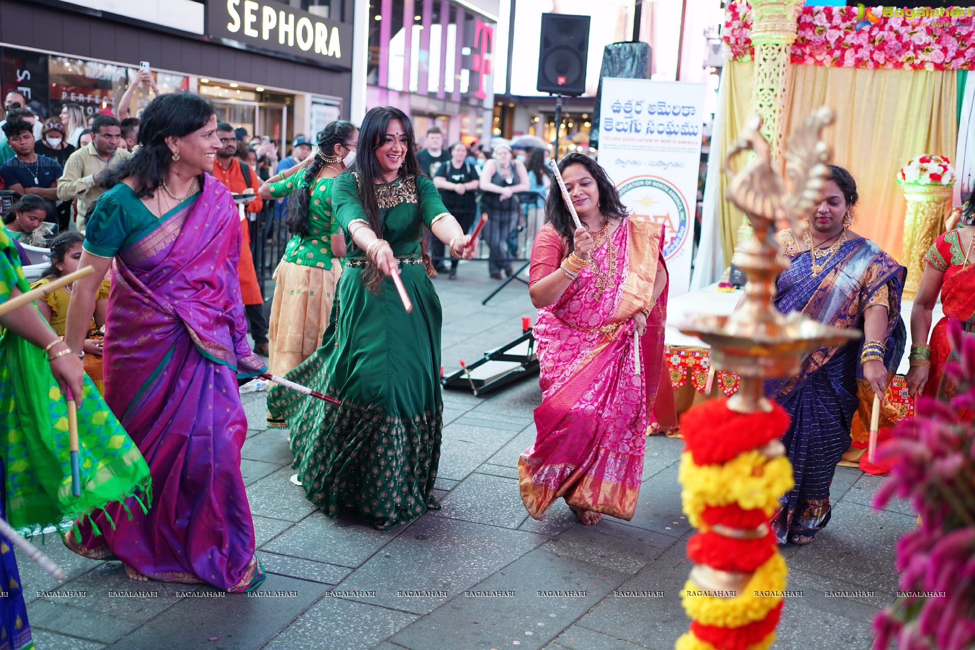 TANA Bathukamma Celebrations at New York Times Square