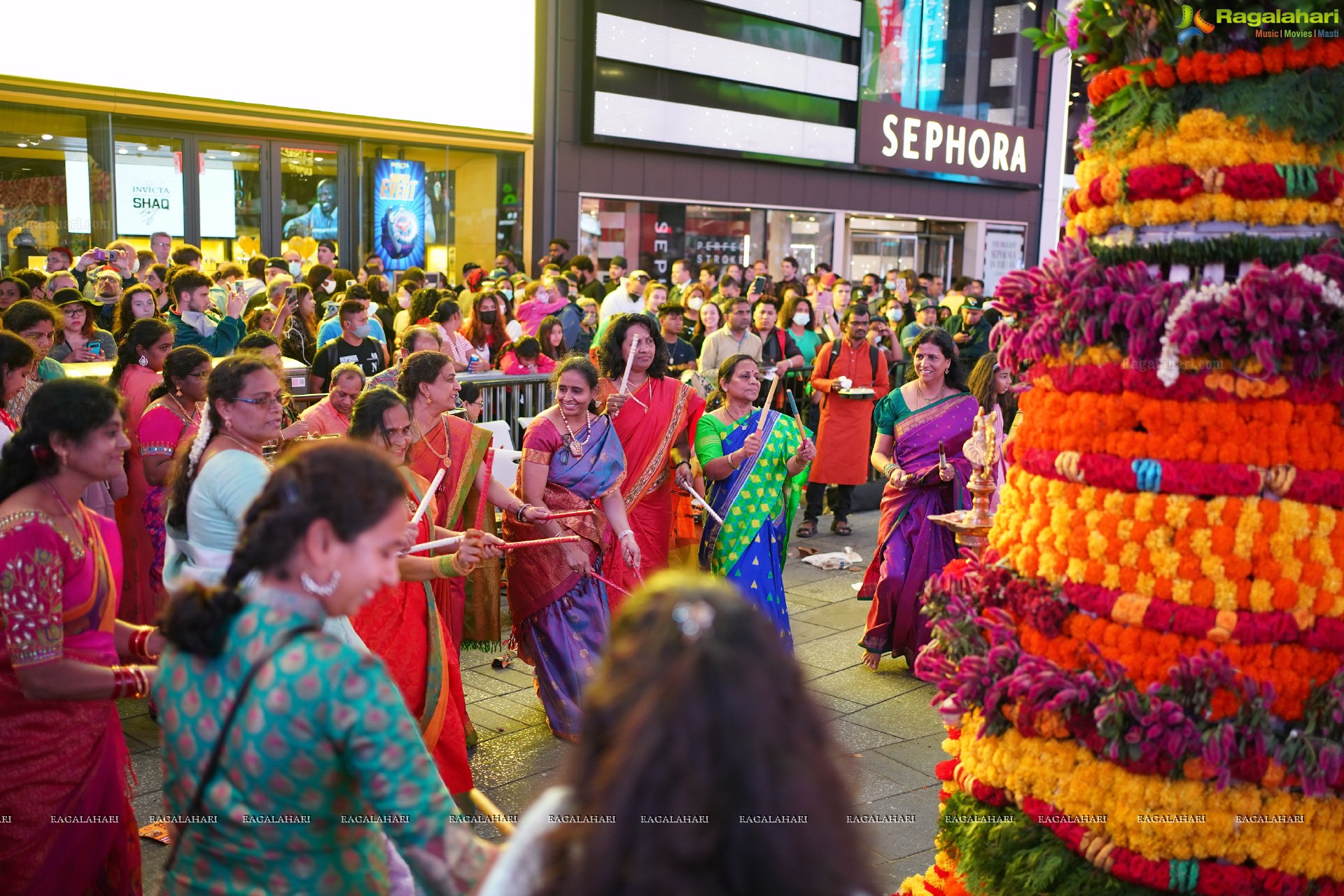 TANA Bathukamma Celebrations at New York Times Square