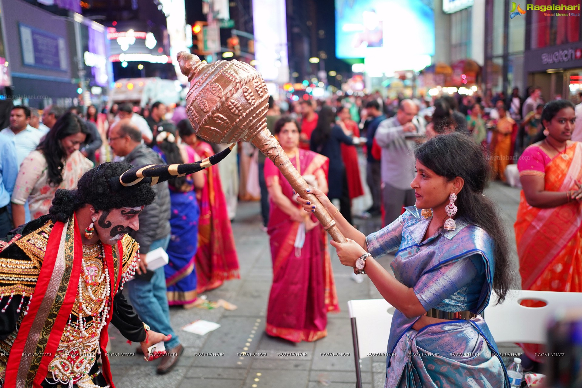 TANA Bathukamma Celebrations at New York Times Square