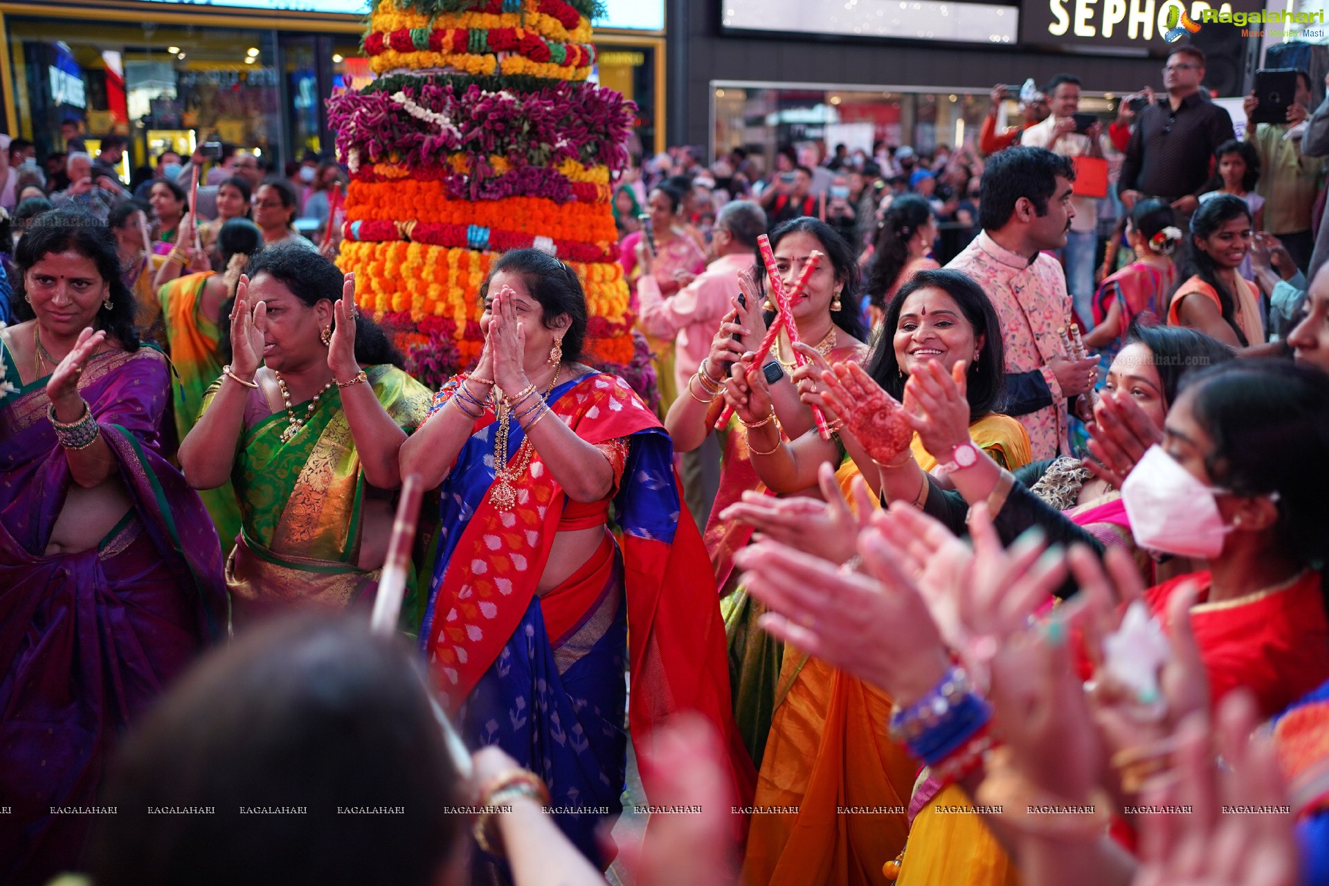 TANA Bathukamma Celebrations at New York Times Square