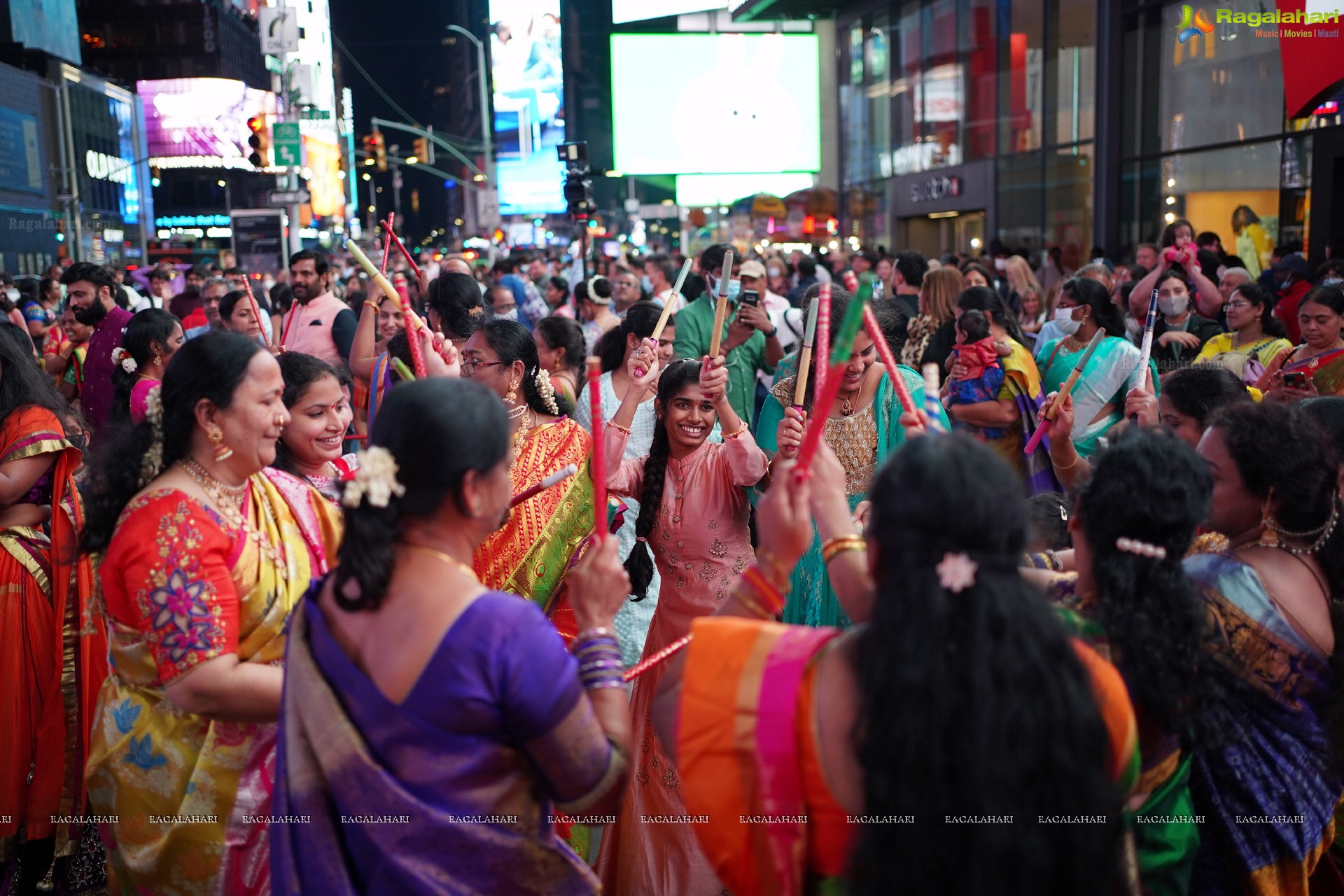 TANA Bathukamma Celebrations at New York Times Square