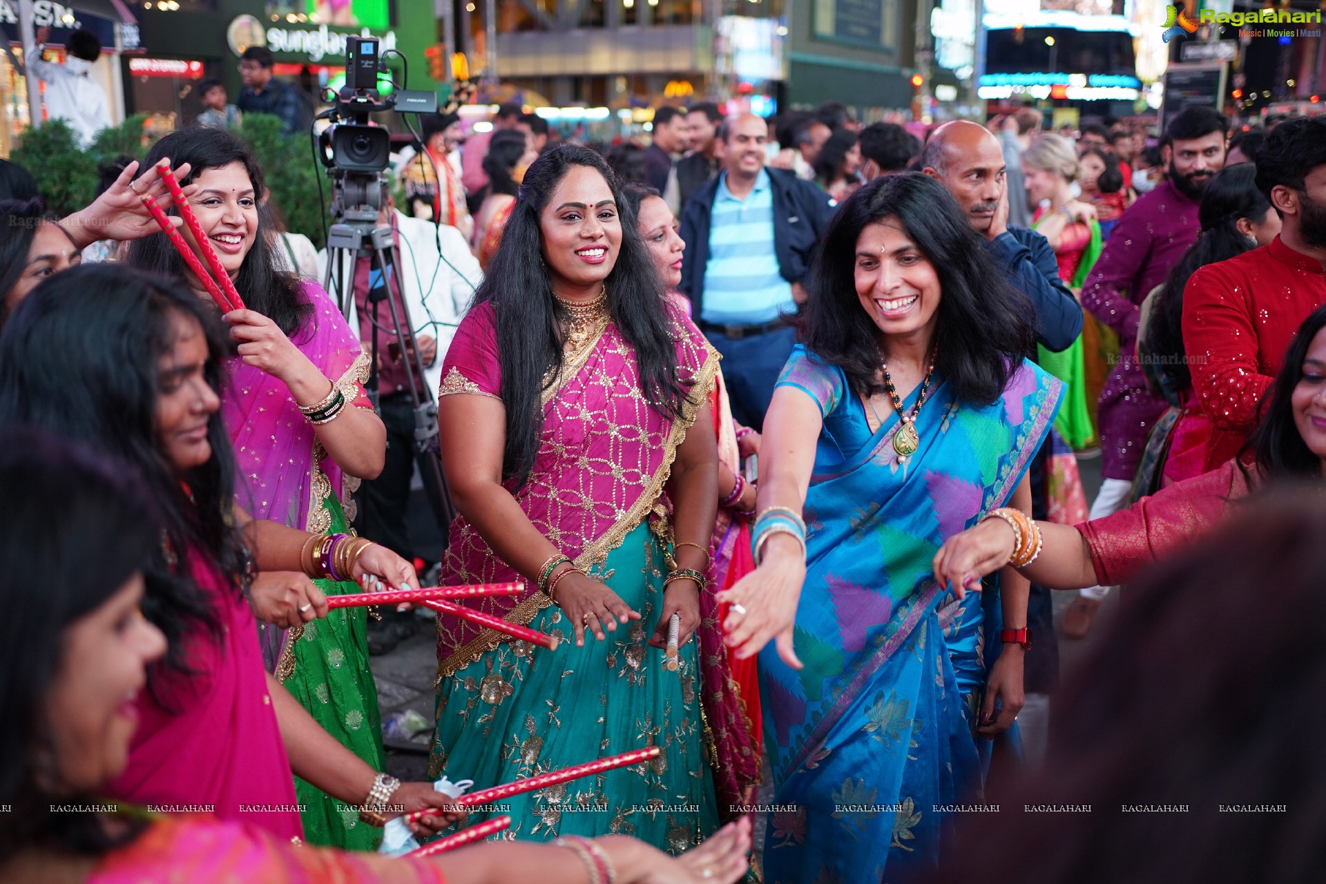 TANA Bathukamma Celebrations at New York Times Square