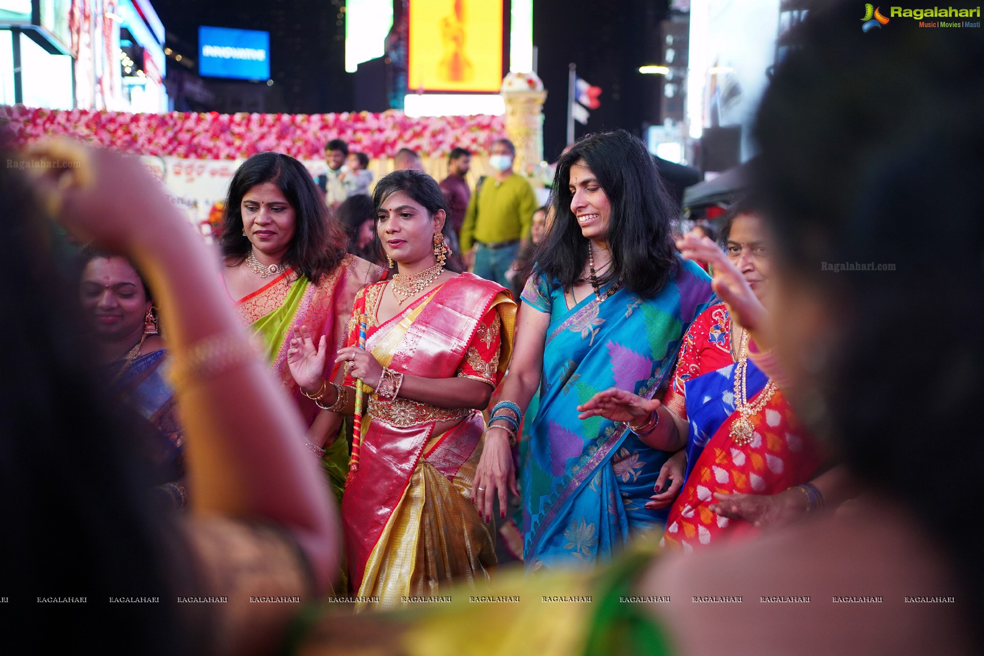 TANA Bathukamma Celebrations at New York Times Square