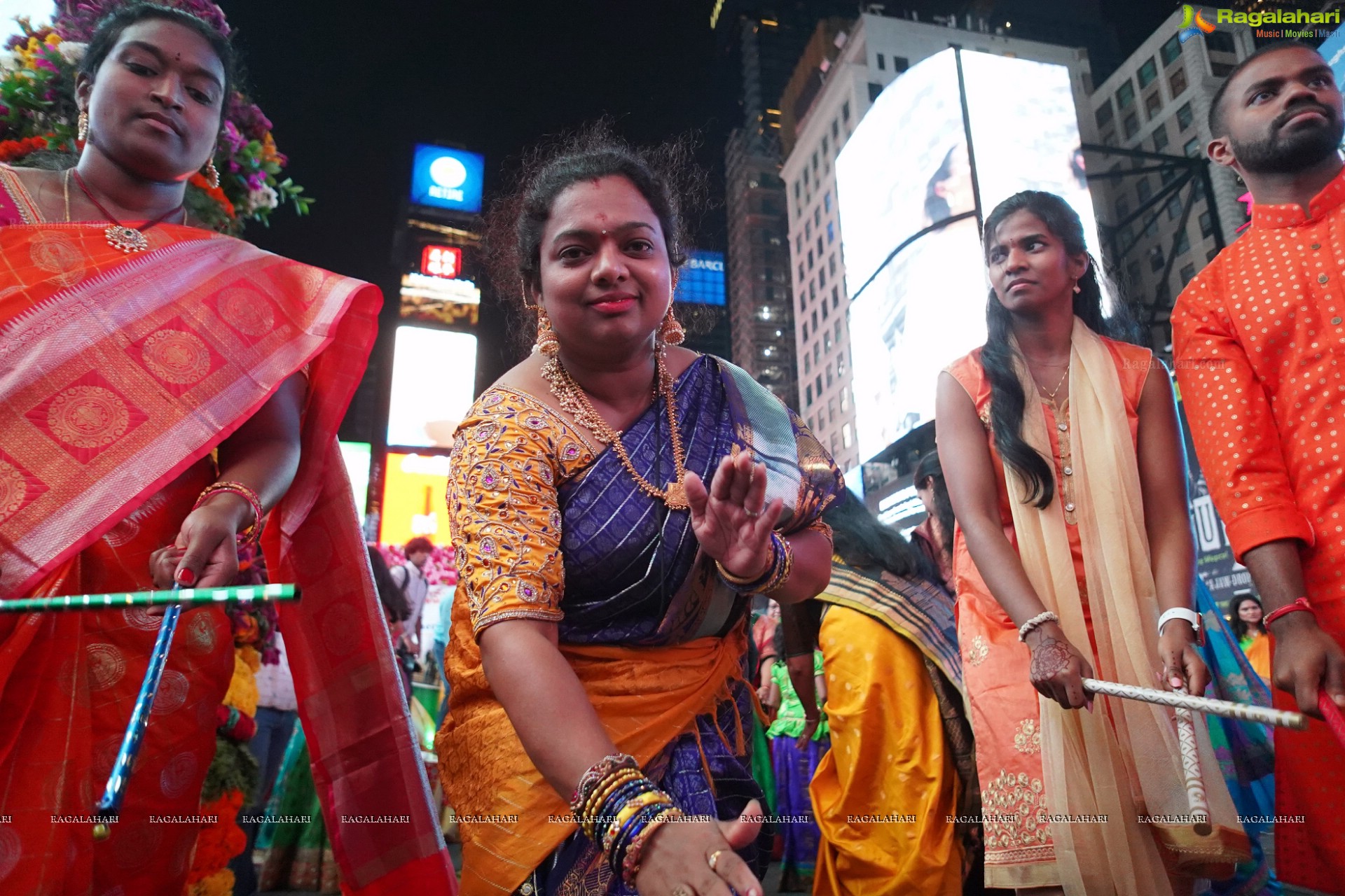 TANA Bathukamma Celebrations at New York Times Square