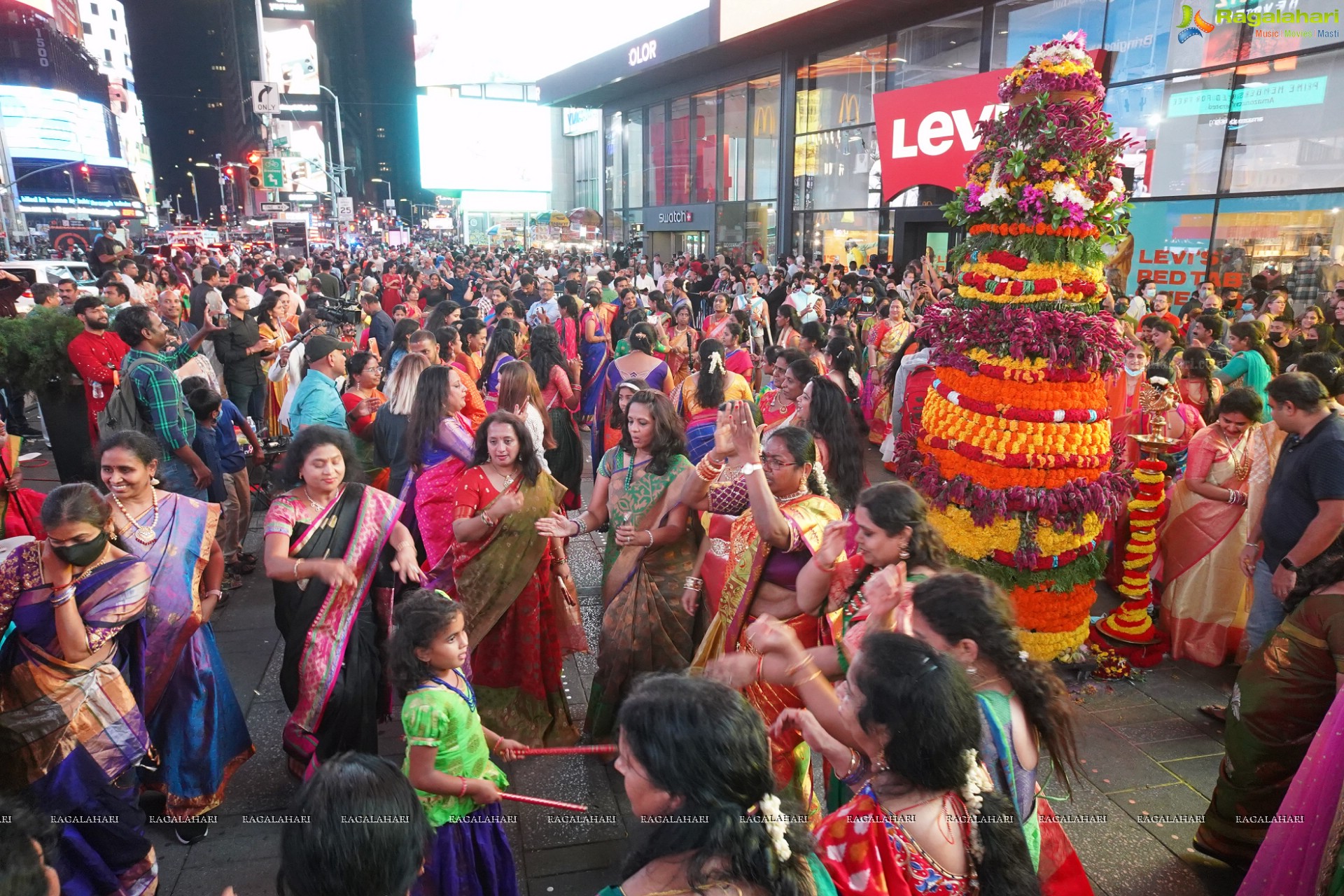 TANA Bathukamma Celebrations at New York Times Square