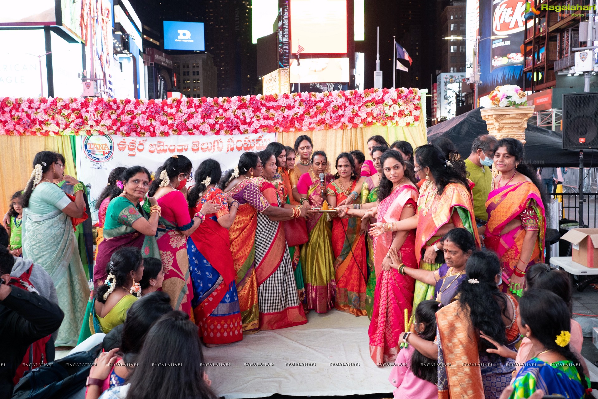 TANA Bathukamma Celebrations at New York Times Square