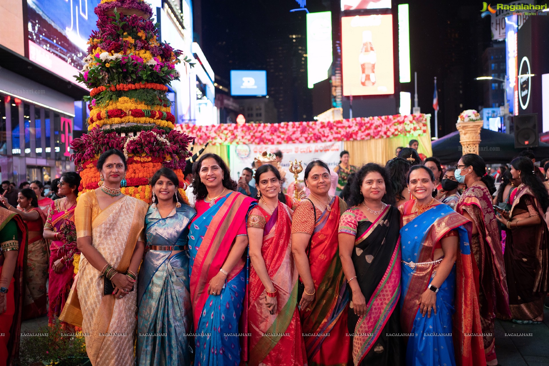 TANA Bathukamma Celebrations at New York Times Square