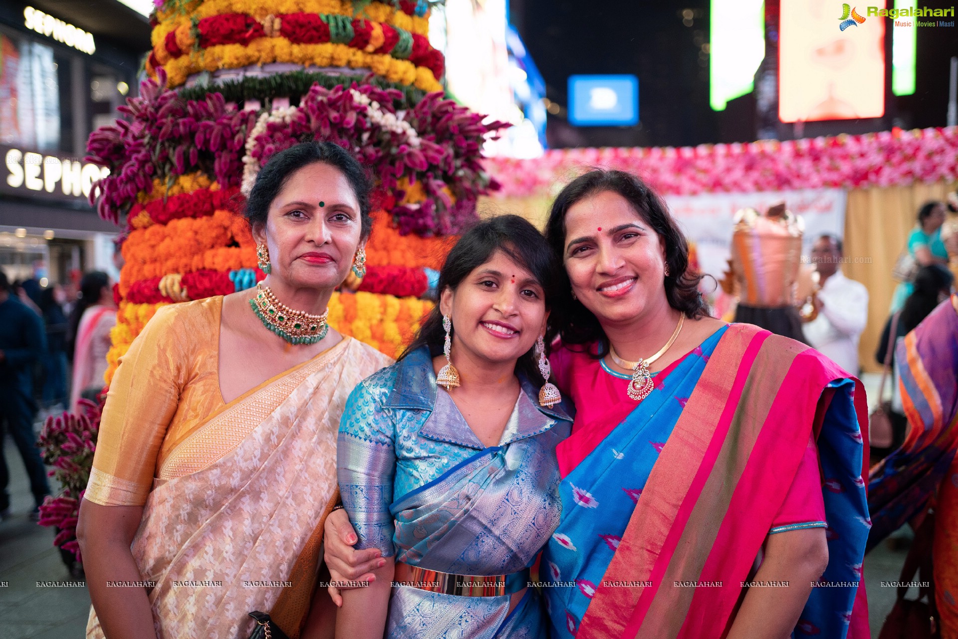 TANA Bathukamma Celebrations at New York Times Square