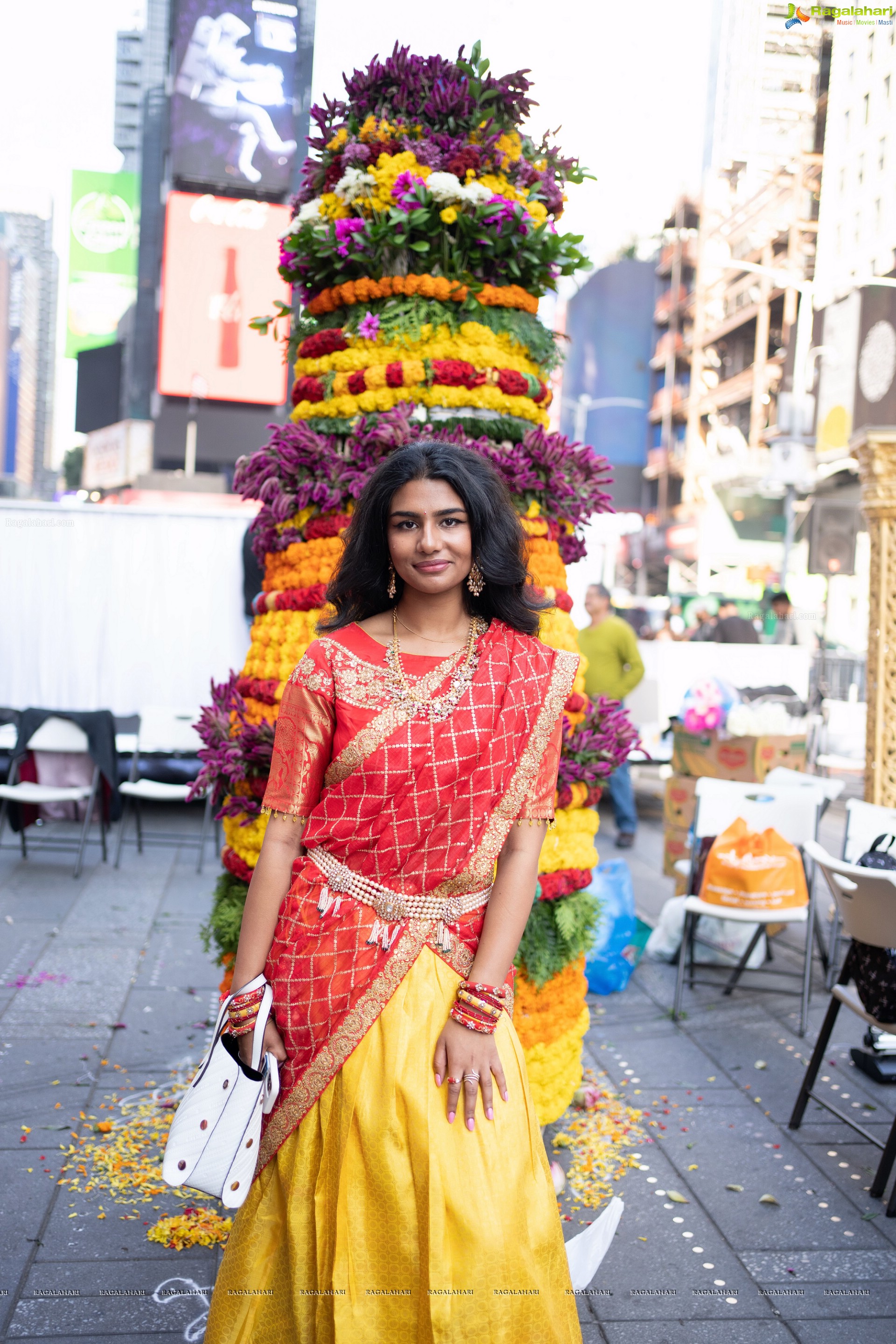 TANA Bathukamma Celebrations at New York Times Square