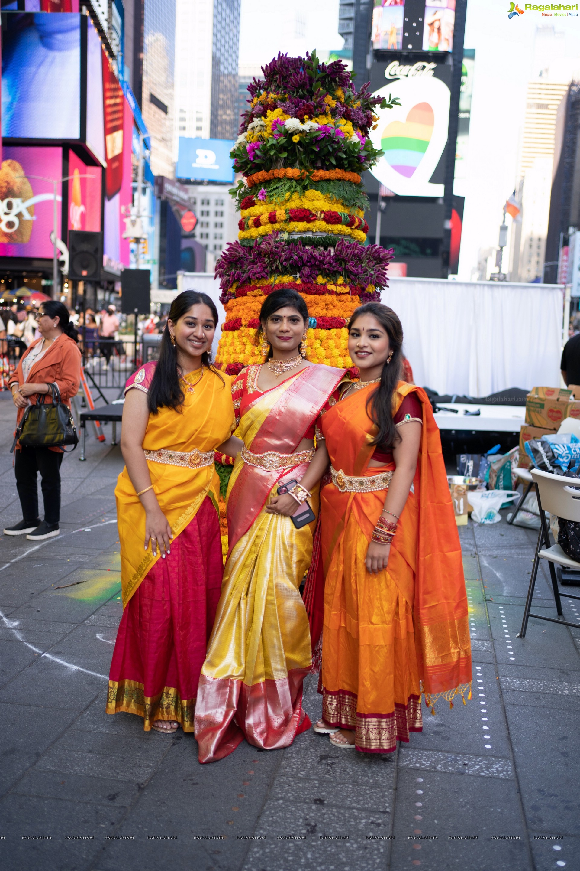 TANA Bathukamma Celebrations at New York Times Square