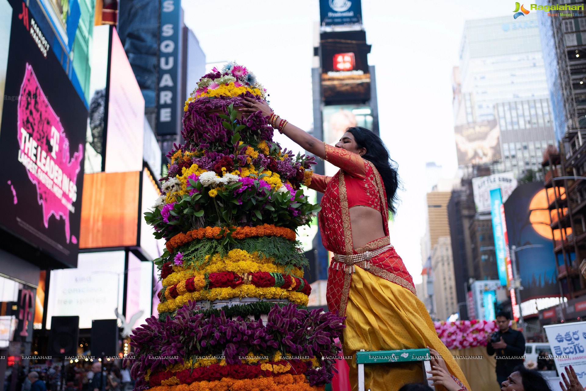 TANA Bathukamma Celebrations at New York Times Square