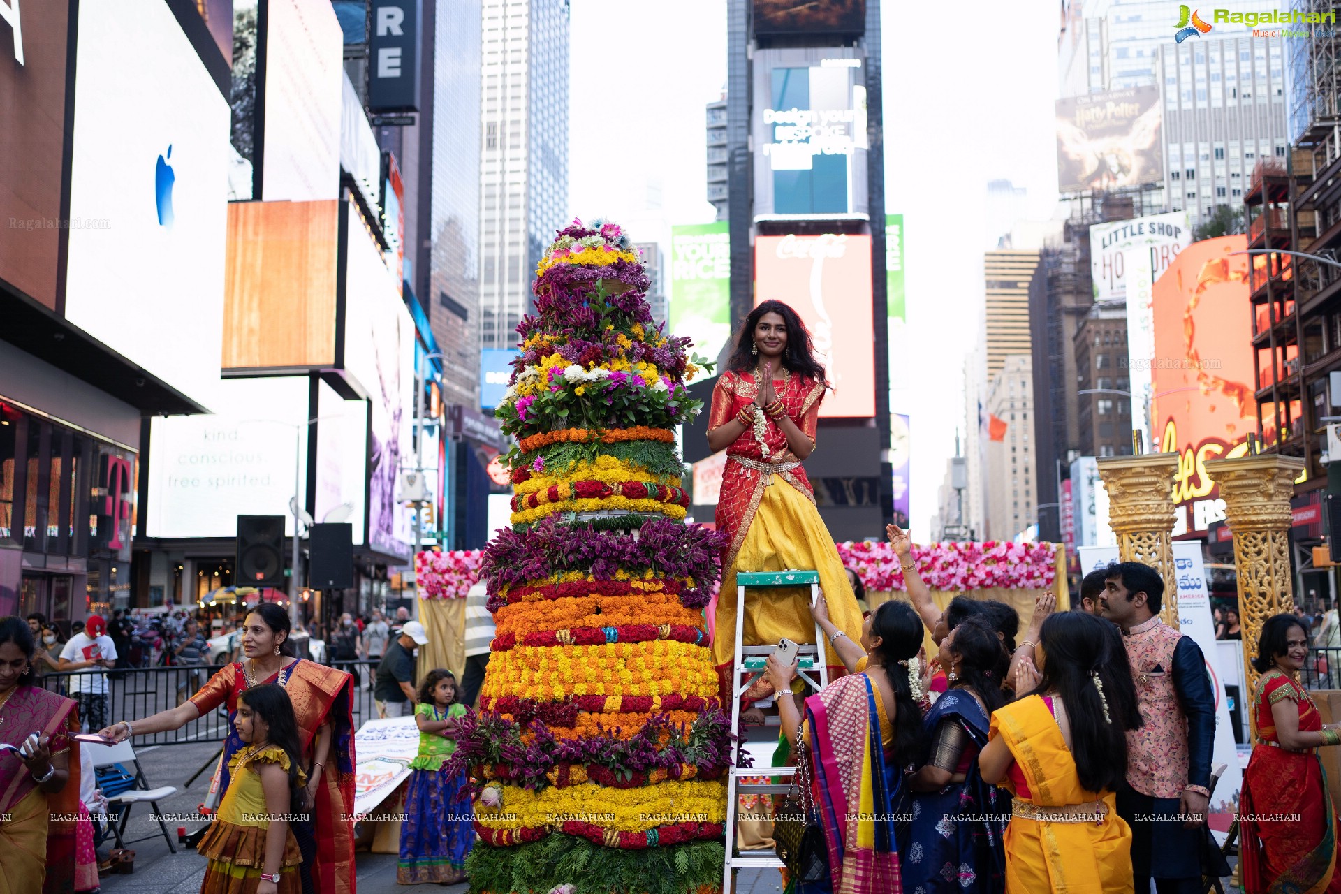 TANA Bathukamma Celebrations at New York Times Square