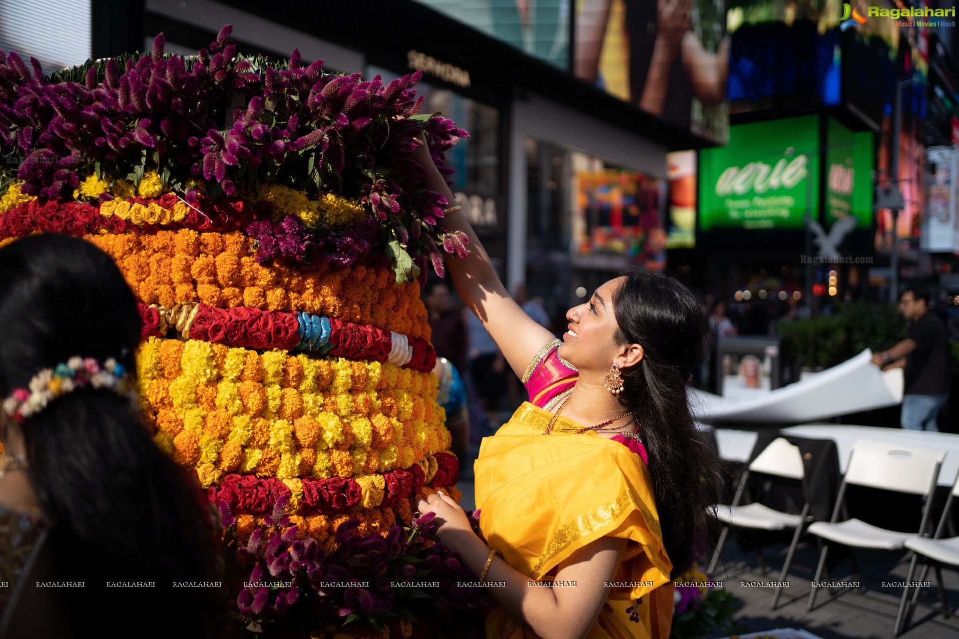 TANA Bathukamma Celebrations at New York Times Square