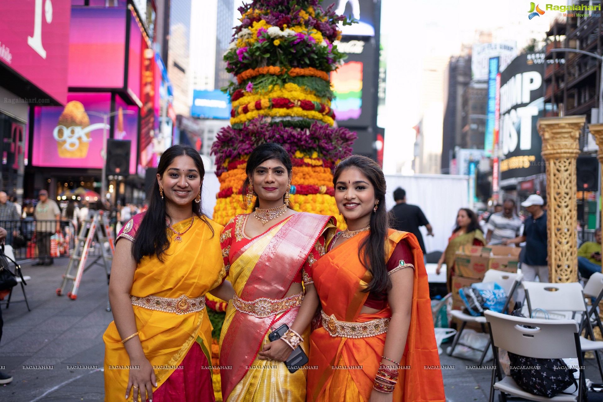 TANA Bathukamma Celebrations at New York Times Square