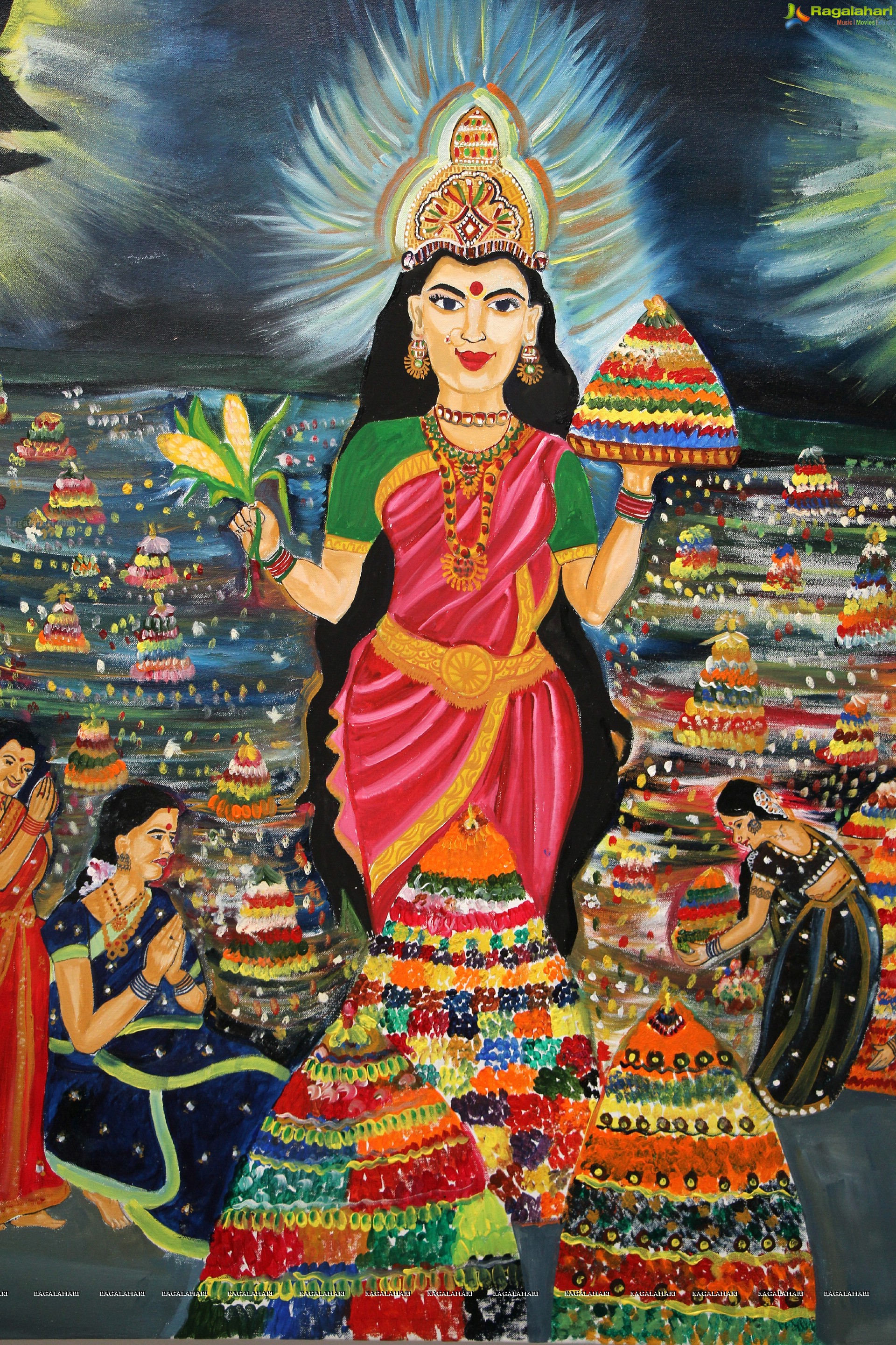 Bathukamma Theme Painting Competition at State Gallery of Art