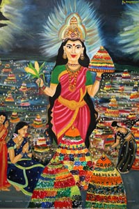 Bathukamma Art