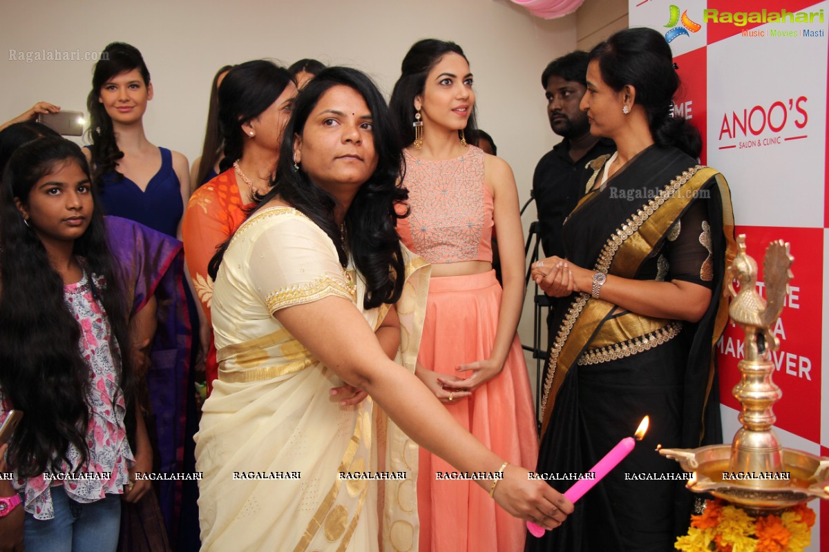 Ritu Varma launches Anoo's Salon and Clinic at Madinaguda, Hyderabad