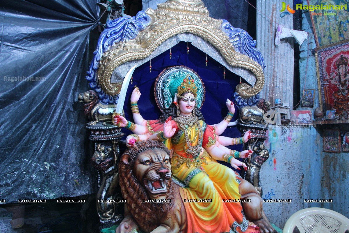 Dhoolpet Durga Mata Idol 2016 Preparation