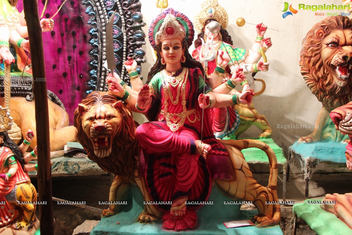 Dhoolpet Durga Mata Idol 2016 Preparation