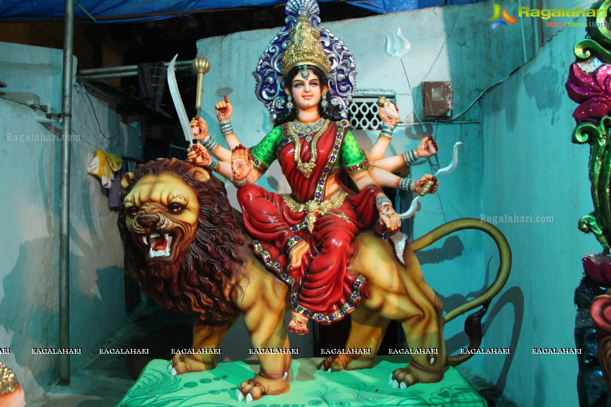 Dhoolpet Durga Mata Idol 2016 Preparation
